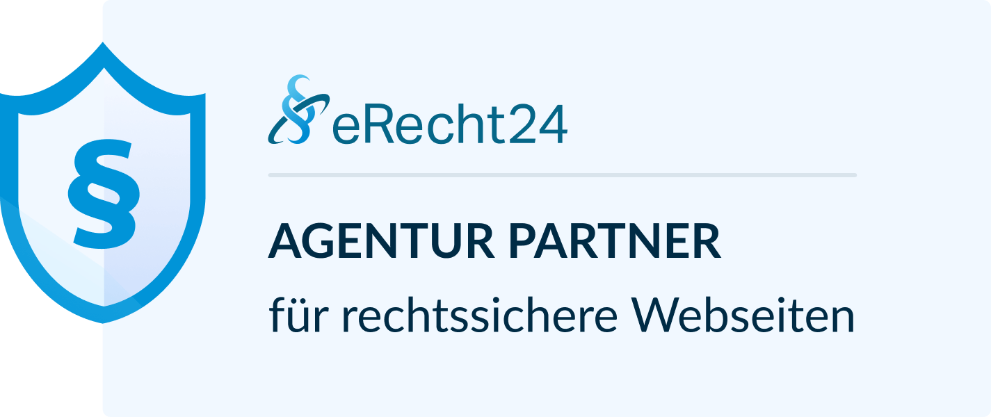 Partnerlogo eRecht24 - Agenturpartner für rechtssichere Webseiten